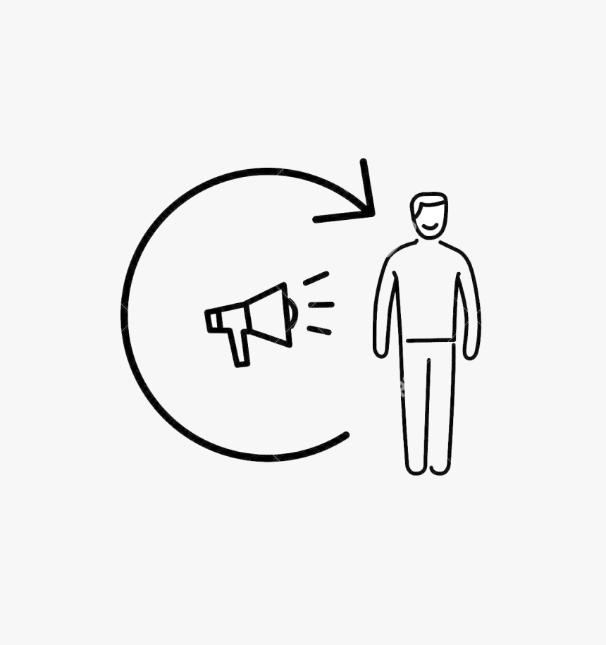 56750939 Conceptual Vector Remarketing Icon With Megaphone - Vector Remarketing Icon, HD Png Download