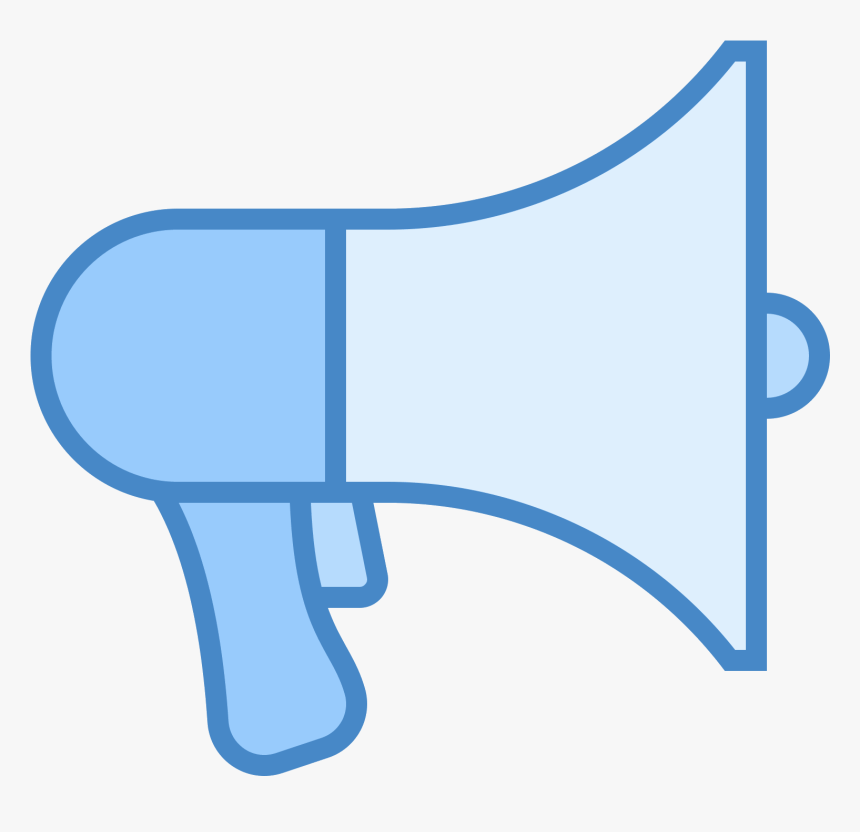 This Is A Megaphone - Transparent Advertise Blue Icon, HD Png Download