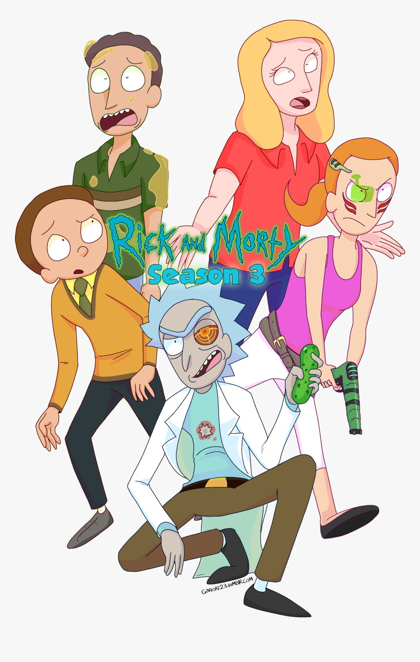 Where To Watch Rick And Morty Season - Cartoon, HD Png Download