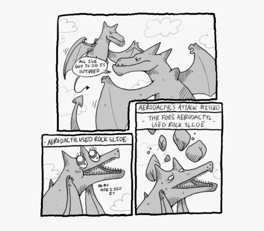 All Ive Got To D。ts Outspeed Aerodactyus Attacl Missed - Pokemon Rock Slide Meme, HD Png Download