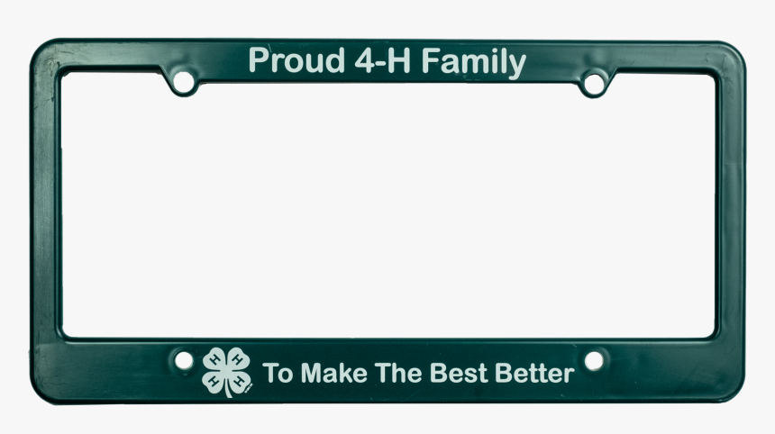 4-h License Plate Frame - Display Device, HD Png Download