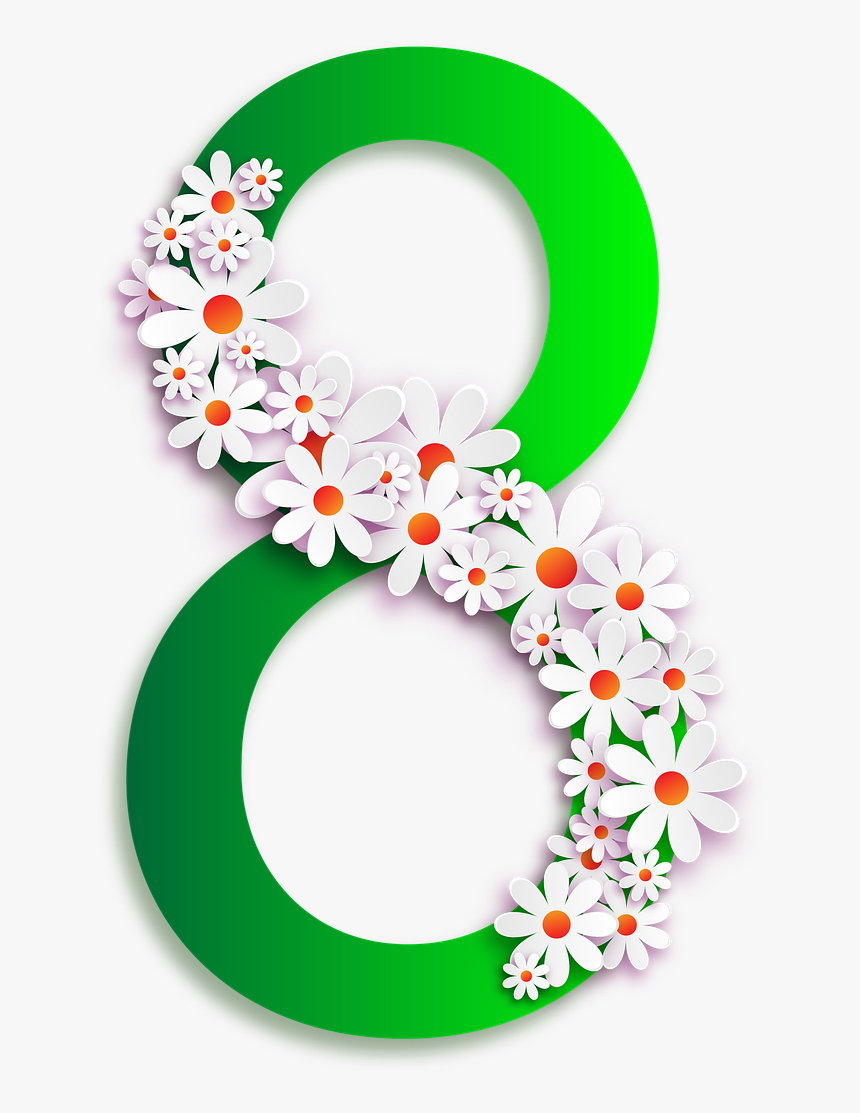 Eight Green Frame Free Photo - March 8 Photo Frame, HD Png Download