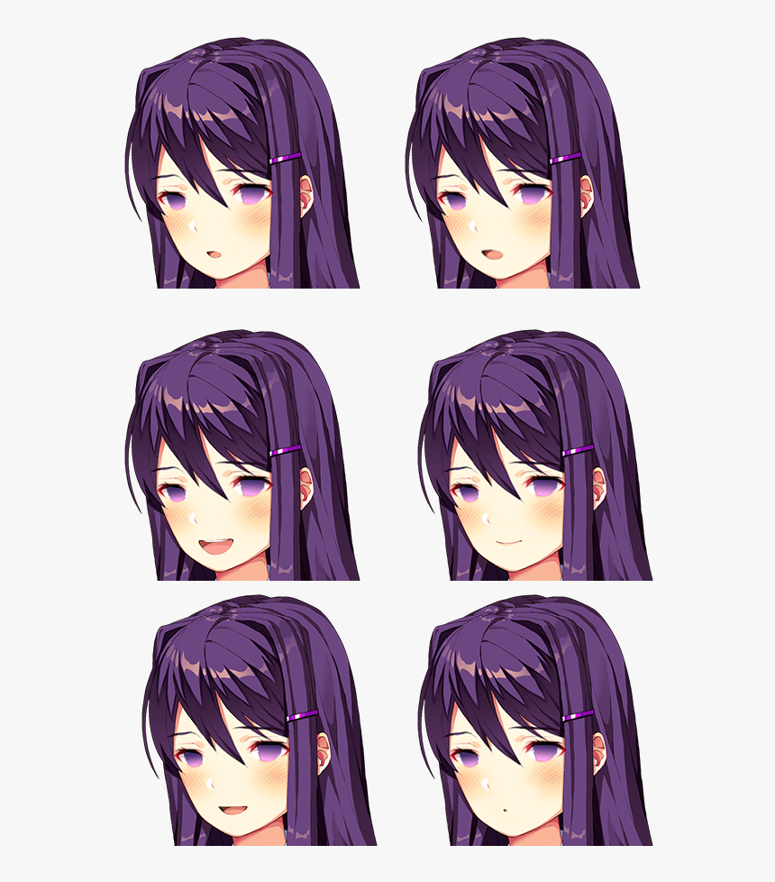 Ddlc Yuri Face Sprites, HD Png Download