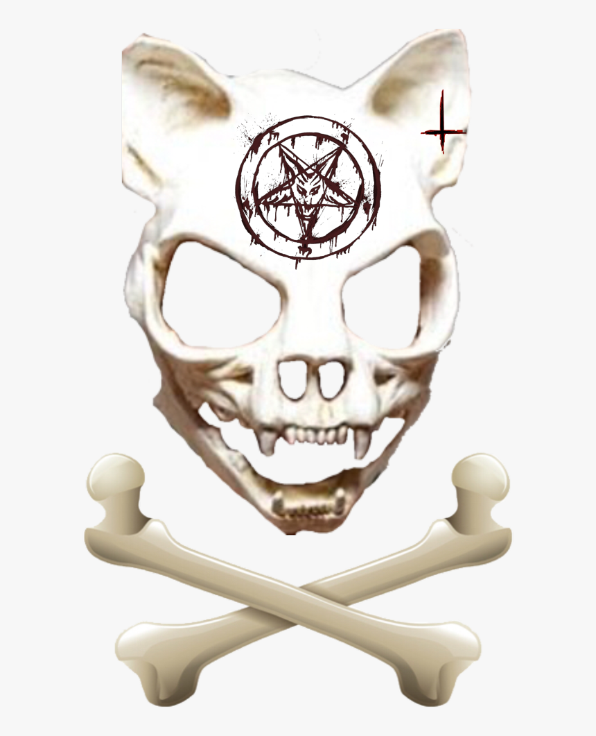 #freetoedit #satan #wolf #skull #bone #wolfskull - Skull, HD Png Download