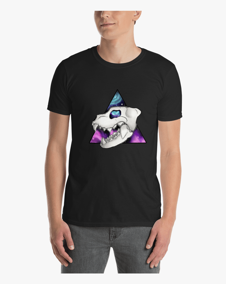 Galaxy Wolf Skull - T-shirt, HD Png Download