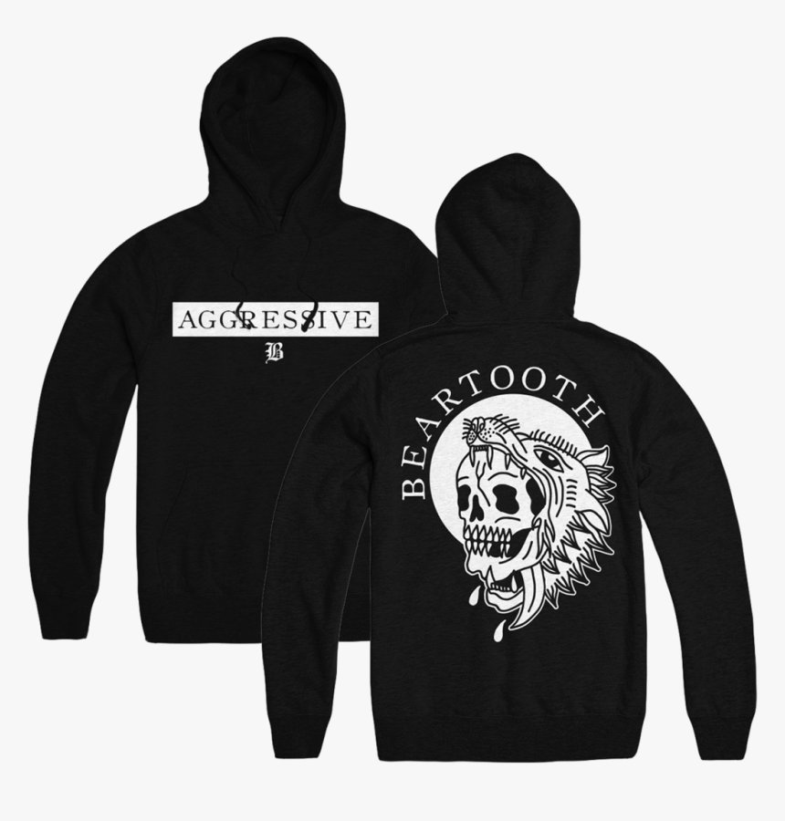 Skull Wolf Hoodie - Beartooth Wolf, HD Png Download