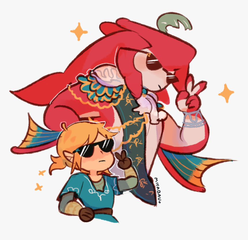 Sidon And Link Chibi, HD Png Download