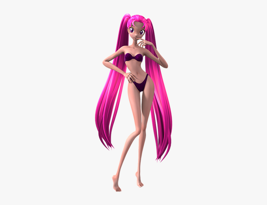 Toon, Manga, Hair, Girl, Doll, Eyes, Pretty, Beautiful - Girl, HD Png Download