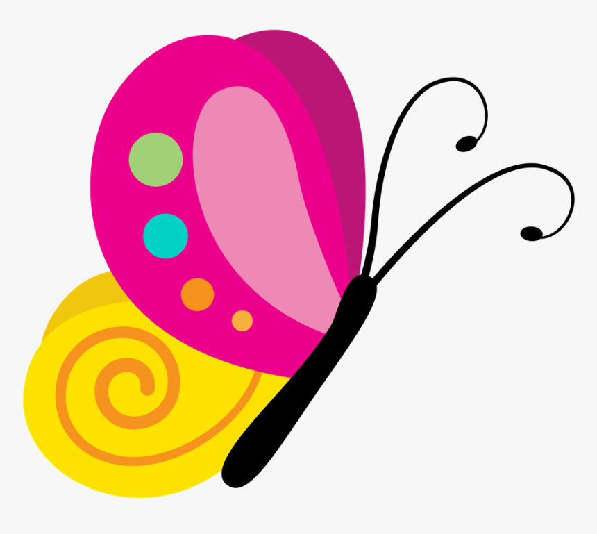 Transparent Pinterest Button Png - Pink Clipart Light Butterfly, Png Download