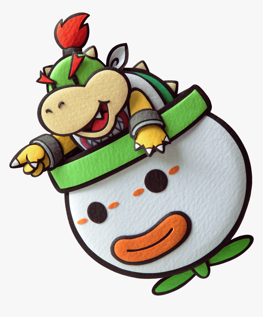 Mario And Luigi Paper Jam Paper Bowser Jr Paper Bowser Jr, HD Png Download , Transparent Png