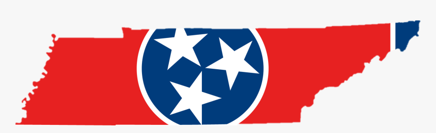 Tennessee Outline With Flag Clipart , Png Download - Tennessee State Shape Flag, Transparent Png