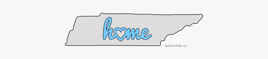 Tennessee Home Heart Stencil Pattern Template Shape, HD Png Download