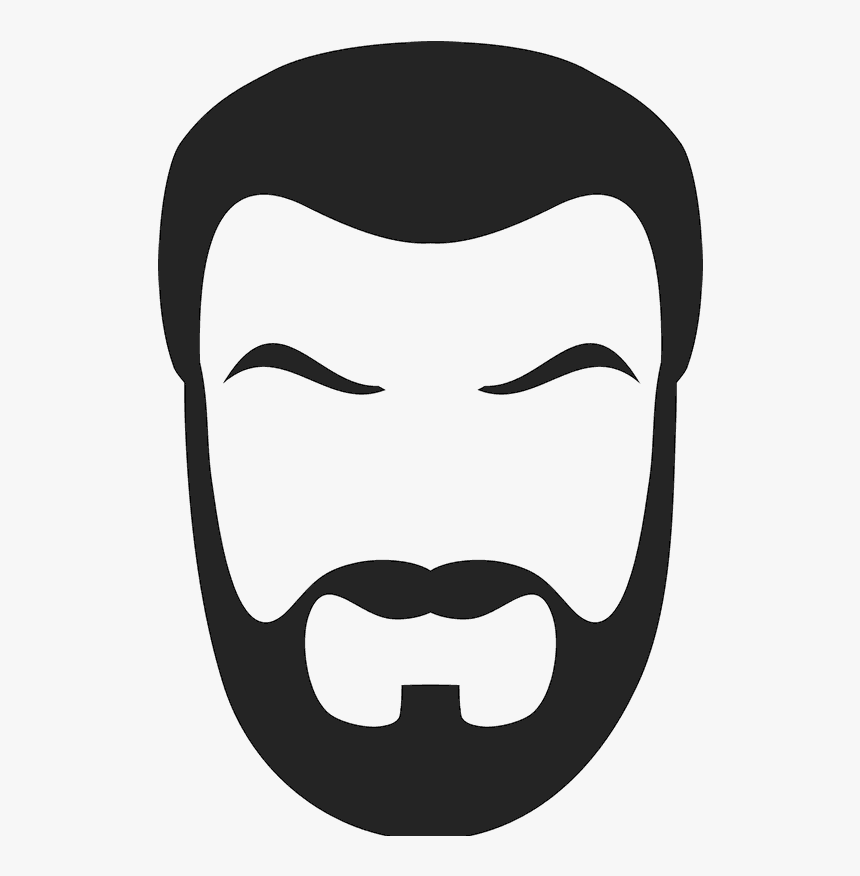 Mustache Beard Style White And Black, HD Png Download