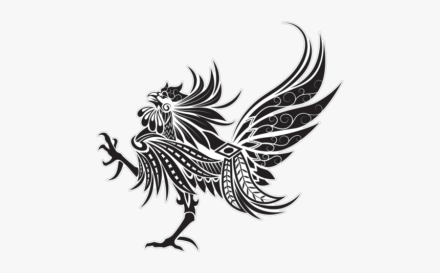 Cockfight Gamecock Chicken Rooster Logo - Tribal Rooster, HD Png Download
