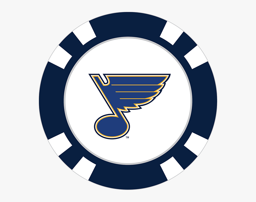 St Louis Blues Poker Chip Ball Marker - St Louis Blues Logo Transparent, HD Png Download