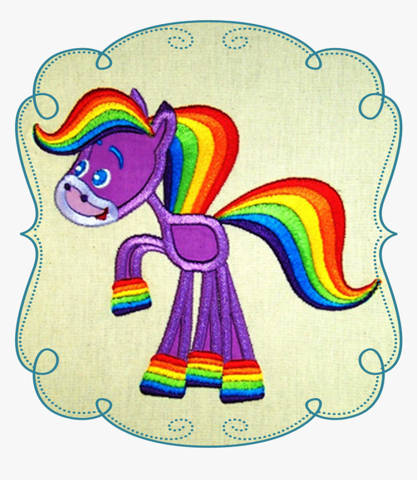Rainbow Pony - Appliqué, HD Png Download