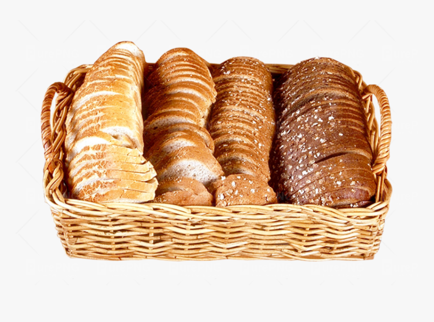Bread Clipart Basket - Basket Of Breads Png, Transparent Png