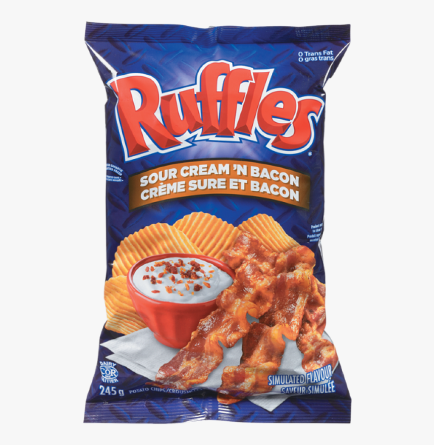 Ruffles Sour Cream & Bacon Potato Chips , Png Download - Favorite Chips, Transparent Png