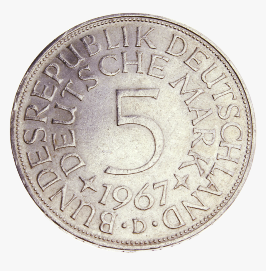 5 Dm Silver Coins - Coin, HD Png Download