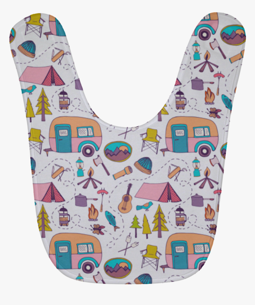 Camping Icon Pattern Baby Bibs - Pattern, HD Png Download