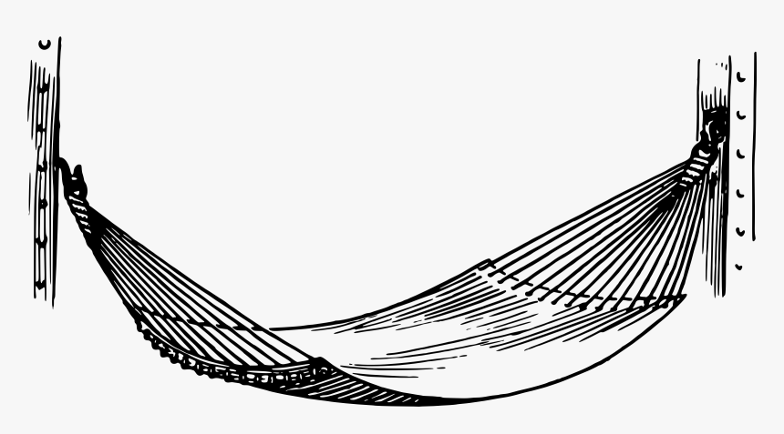 Transparent Camping Clip Art - Hammock Black And White, HD Png Download