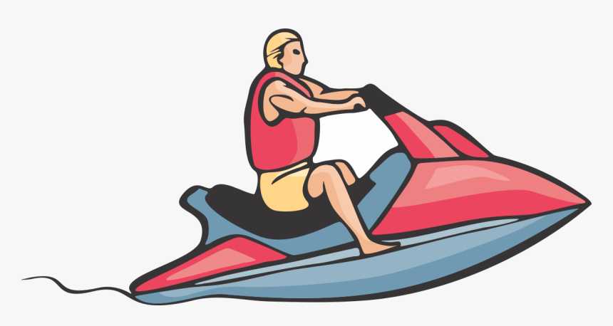 Transparent Skiing Clipart - Clipart Black And White Jet Ski, HD Png Download