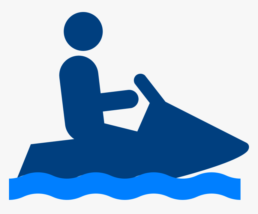 Jetski, Water, Water Sports, Ocean, Sea, Lake, Jet - Draw A Jet Ski, HD Png Download