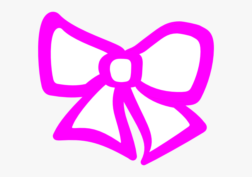 Pink Hair Bow Clip Art At Clker - Hair Bow Clip Art, HD Png Download