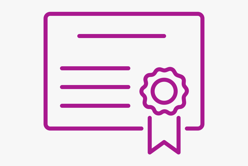 Certificate Icon - Certificate Icon Png Purple, Transparent Png