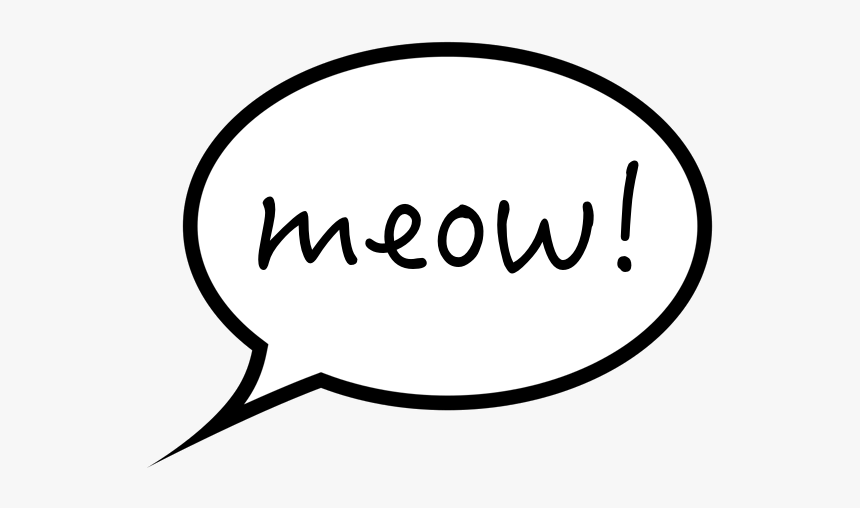 Meow Speech Bubble, HD Png Download