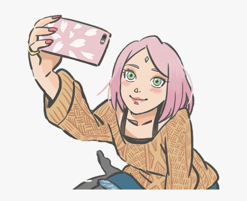 #sakura #sakuraharuno #sakurauchiha #selfie #naruto - Anime Girl Sakura Haruno, HD Png Download