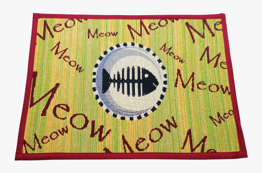 Arlee Pet Products Meow Meow Tapestry Bowl Mat - Placemat, HD Png Download