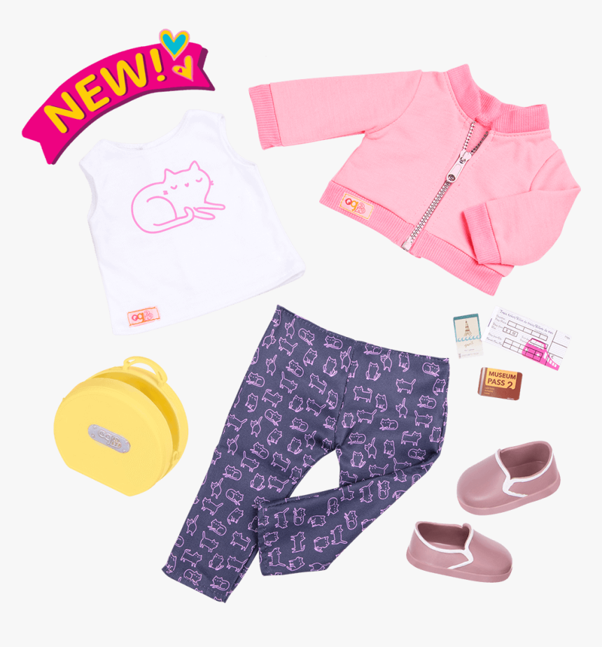 Meow On The Move Outfit - Our Generation Doll Blonde, HD Png Download