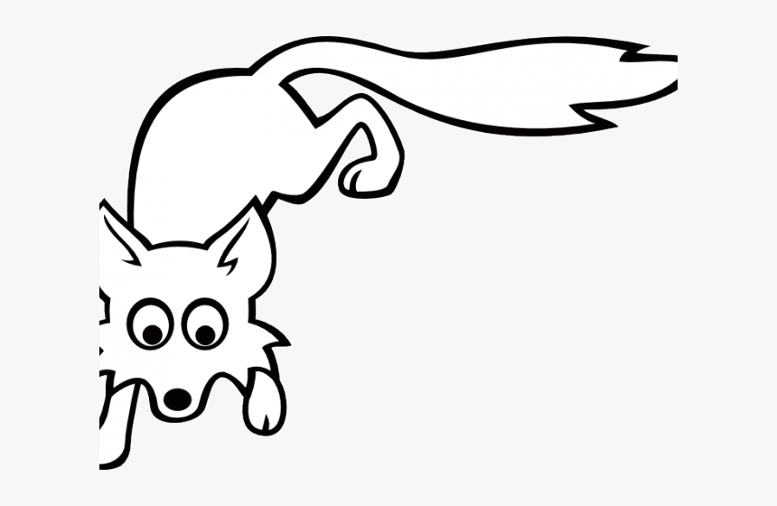 Transparent Arctic Fox Png - Fox Clip Art Black White, Png Download