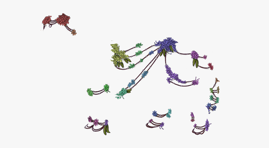 Pearl And Flower Ornaments Purple Lioden, HD Png Download