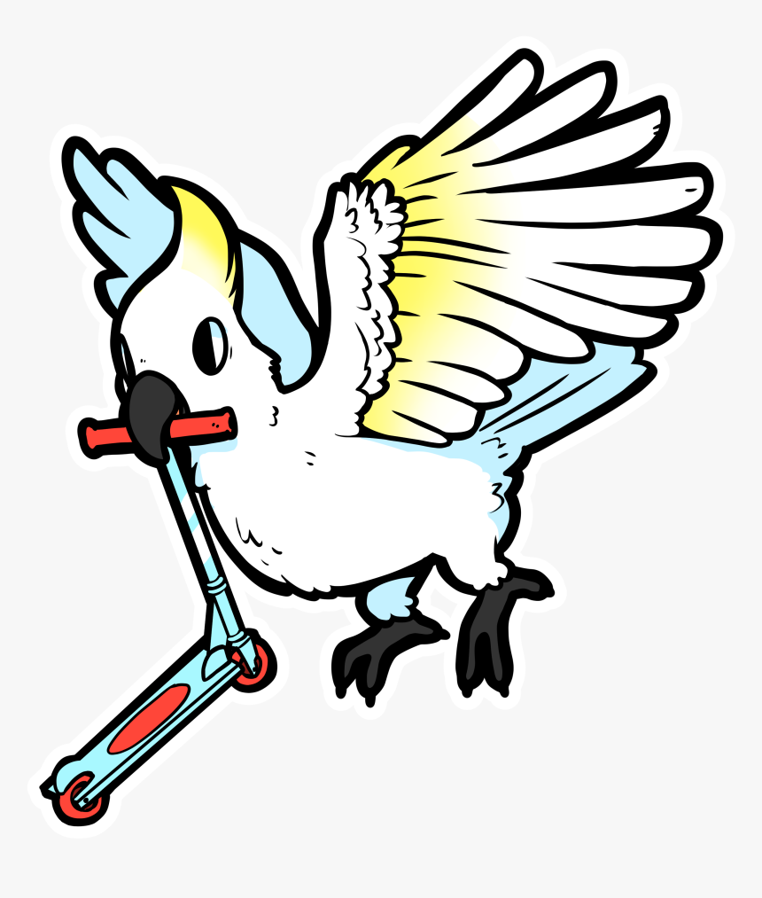 Rad Cockatoo - Cartoon, HD Png Download