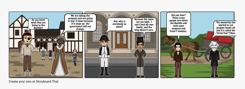 Comic Bastille And Great Fear, HD Png Download