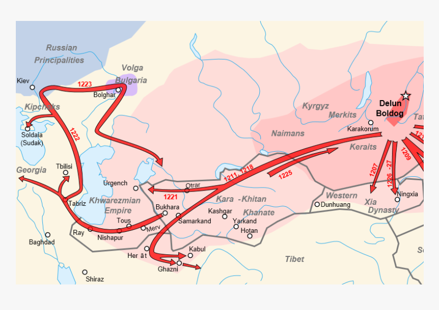 The Time Was Ripe - Silk Road Map Mongols, HD Png Download