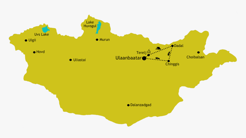 Transparent Genghis Khan Png - Mongolia Map Black, Png Download