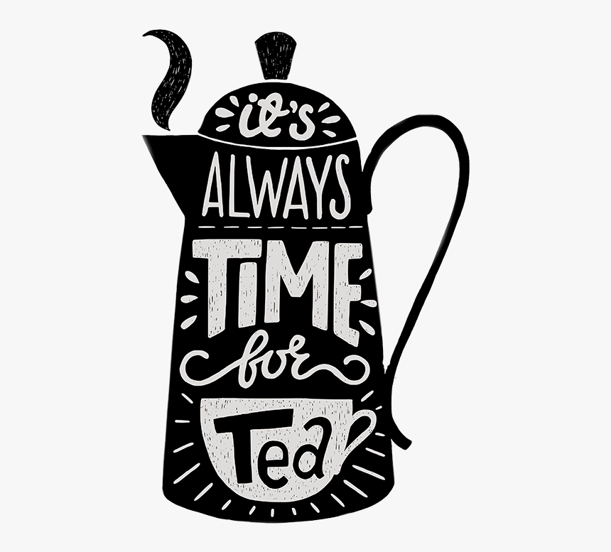 Png Black And White Ita Always Beards - Tea Time Png, Transparent Png