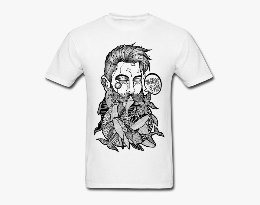 Transparent Black Beard Png - Surf Waves T Shirt, Png Download