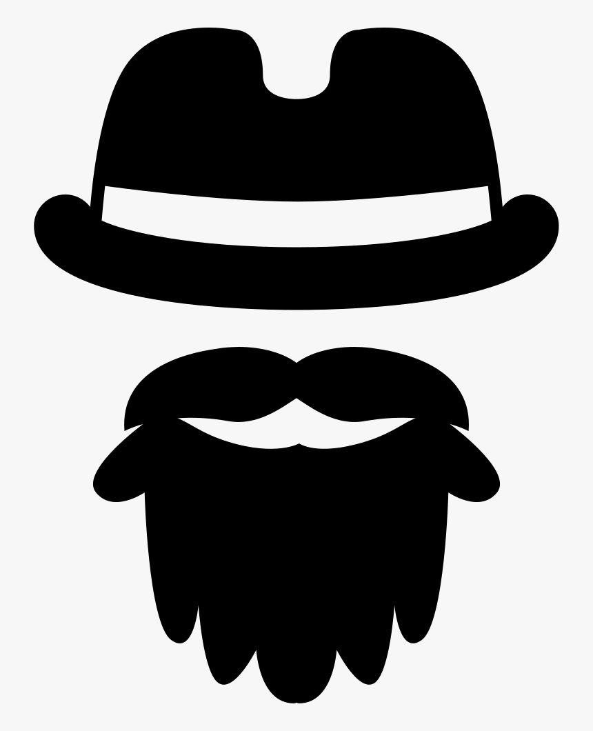 Hat With Beard - Mustache Hat Png, Transparent Png