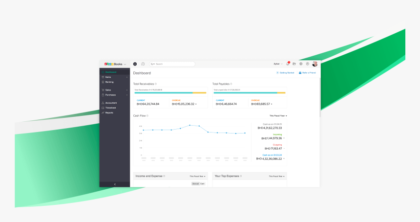 Accounting Software For Small Business - Zoho Books Gst, HD Png Download