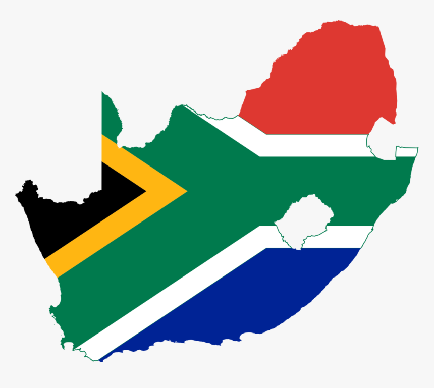 South Africa Country Flag Map, HD Png Download