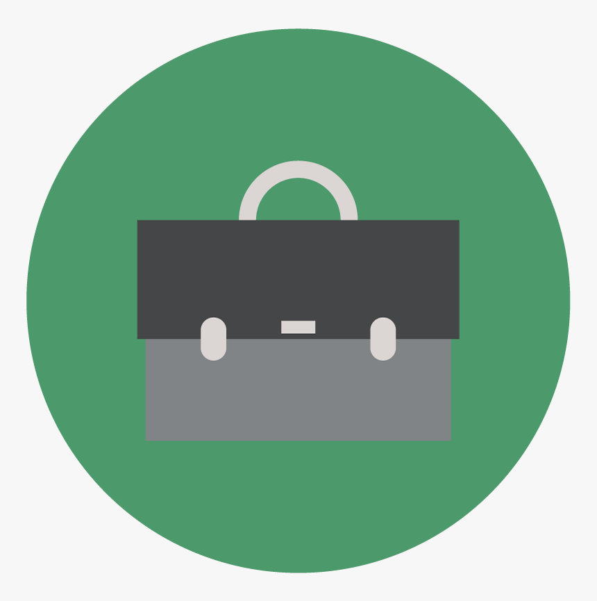 Large Grey Briefcase Vector Art On A Green Circular - Professional Services Icon, HD Png Download