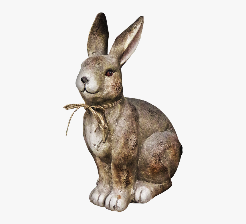 Hare, Figure, Ceramic, Sculpture, Rabbit Ears, Deco - Domestic Rabbit, HD Png Download