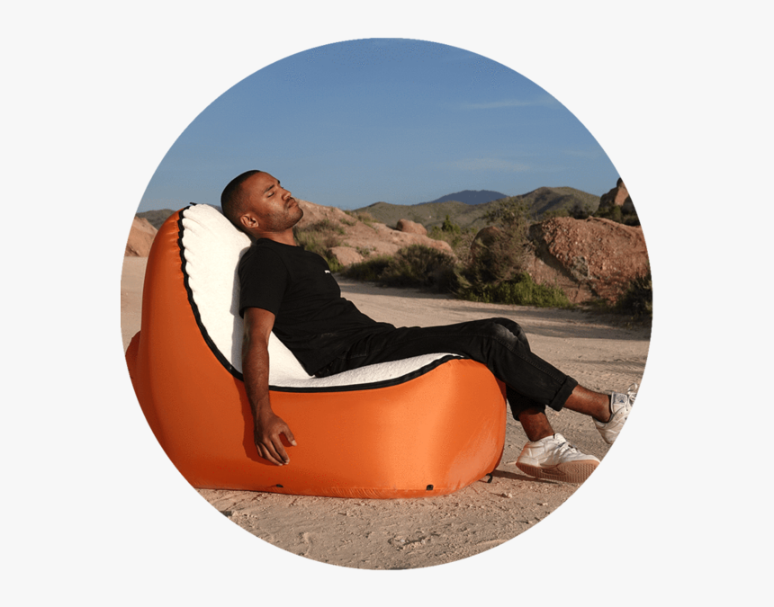 Trono Inflatable Lounge Chair W/no-strain Back Support - Sitting, HD Png Download