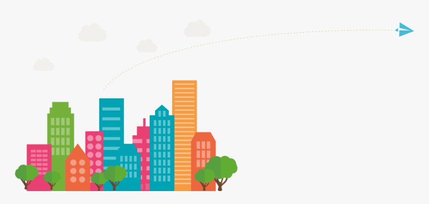 Cartoon City Skyline , Png Download - Real World Application Graphics, Transparent Png