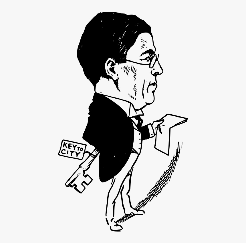 Man With Key To City - Illustration, HD Png Download