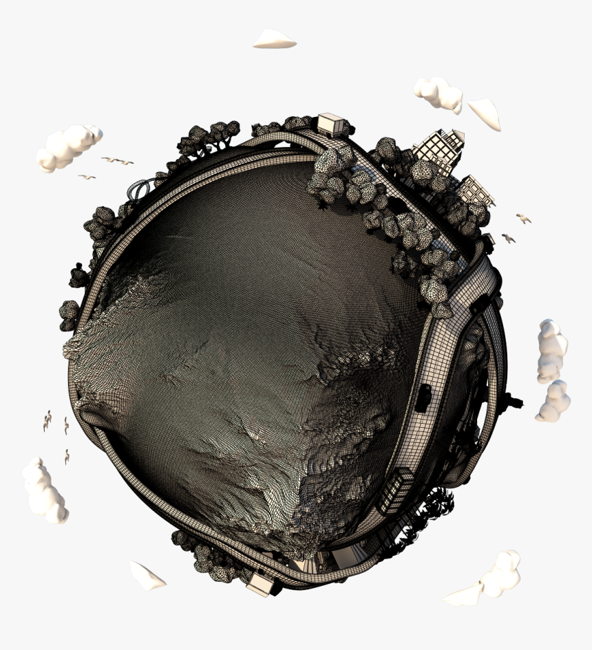 3d Planet City Png, Transparent Png